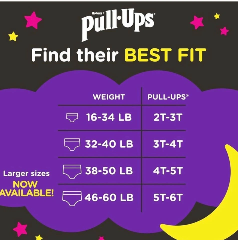 NEW Huggies Pull-Ups Night-Time Girls' Potty Training Pants - photo 2