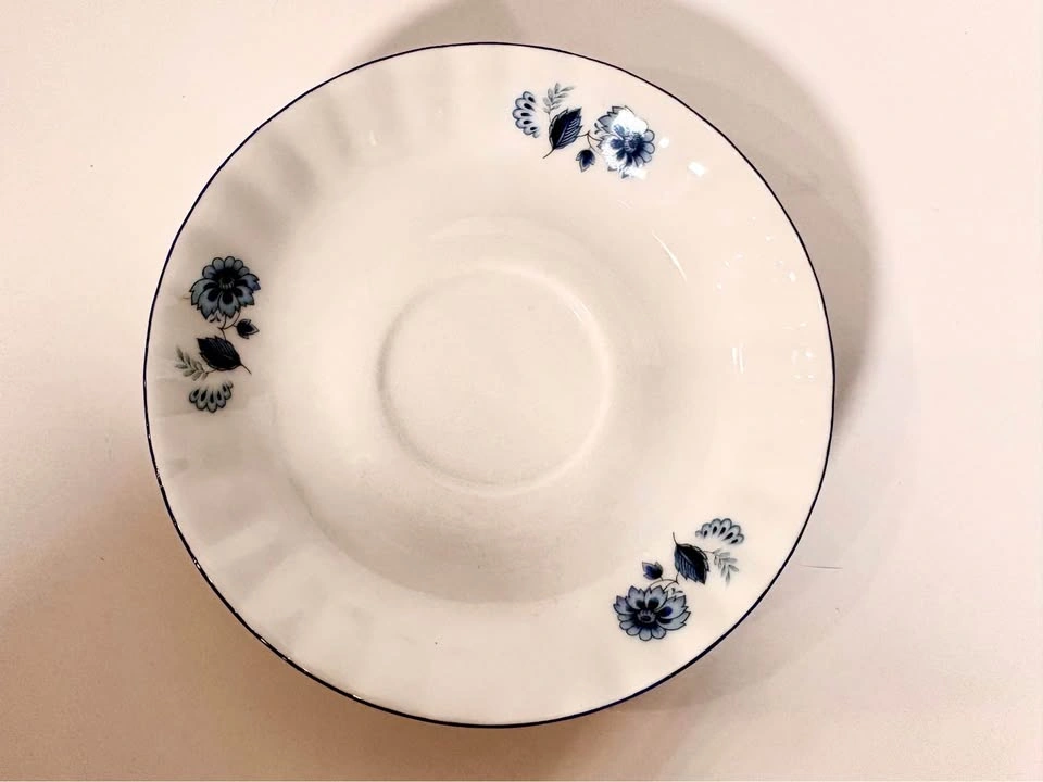 Vintage Delft Blue Style Windmill Teacup and Saucer Set - photo 4