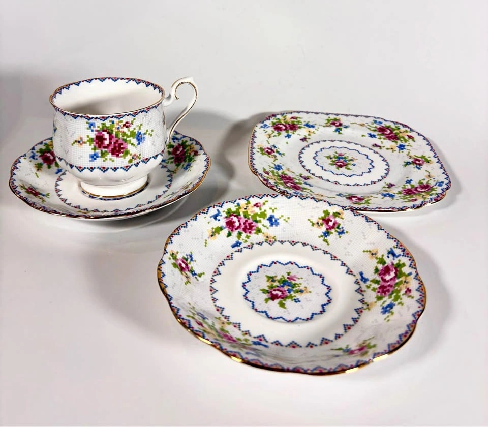 Royal Albert Petit Point Tea Trio