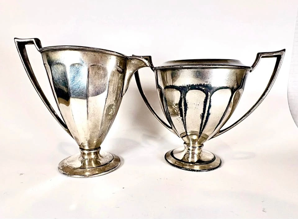 Forbes Plate Silver Plated Creamer and Sugar Bowl Set