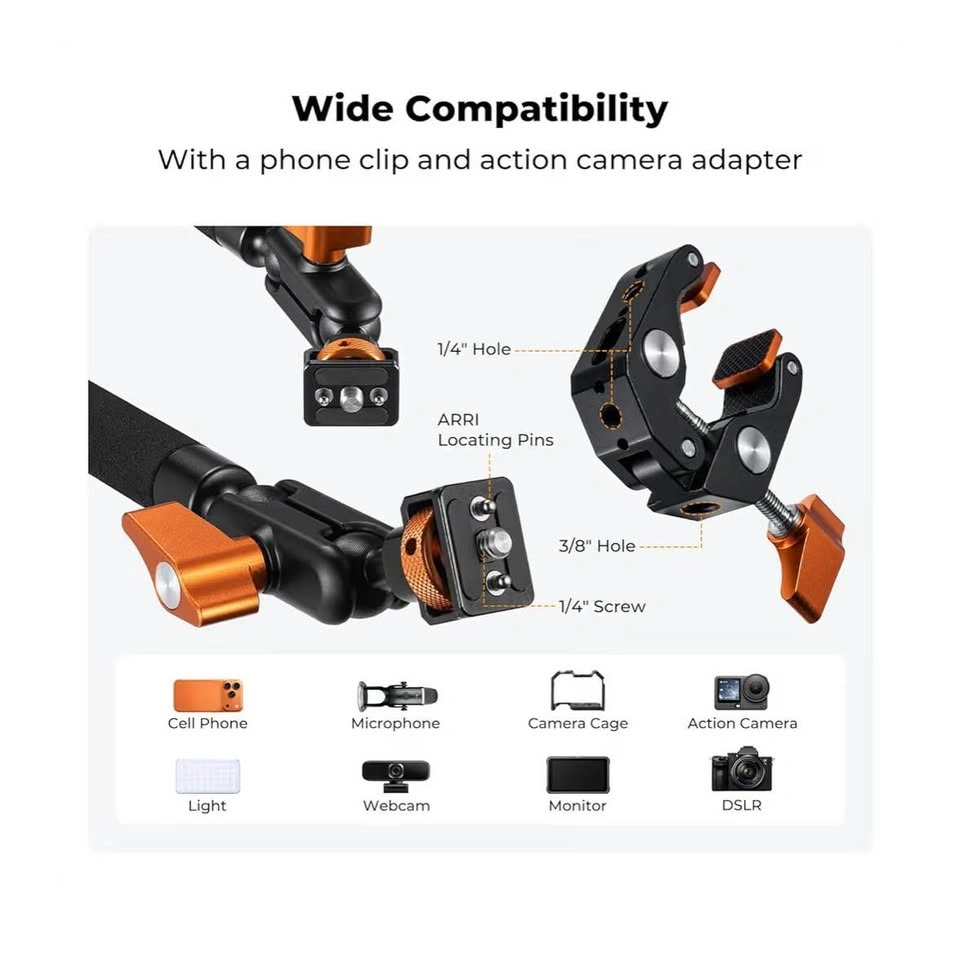K&F Concept Magic Arm Clamp Overhead Camera Mount - photo 3