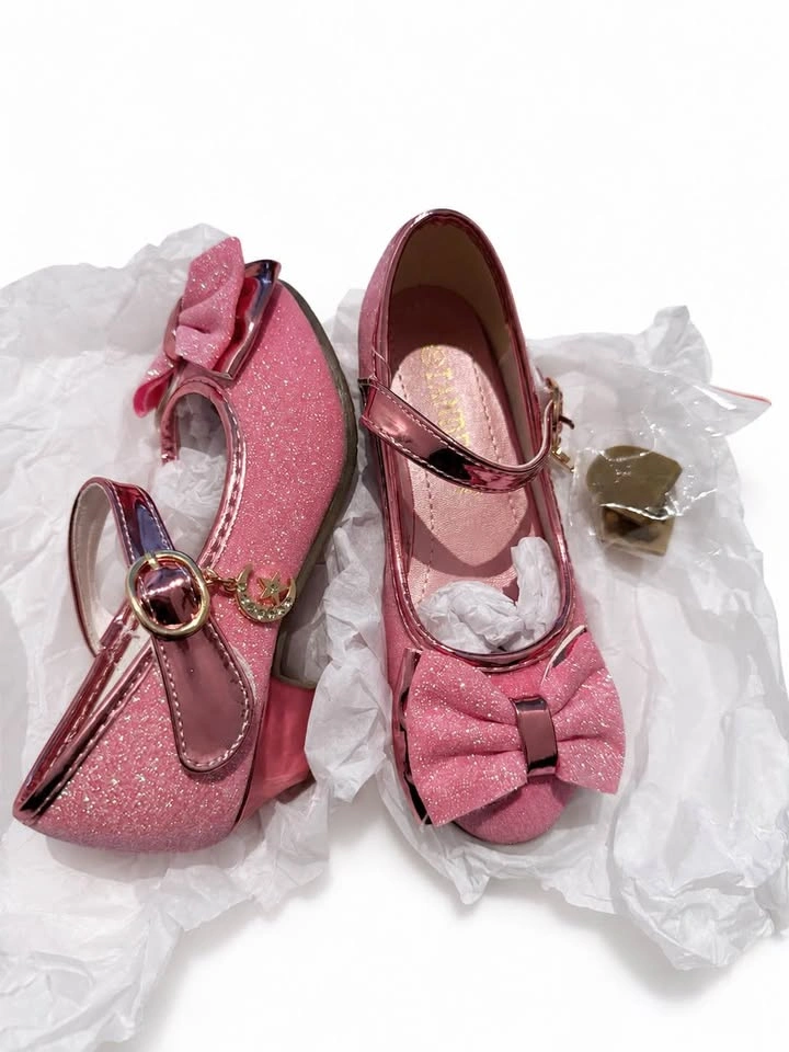 Girls Pink/Purple Glitter Mary Jane Dress Shoes - photo 2