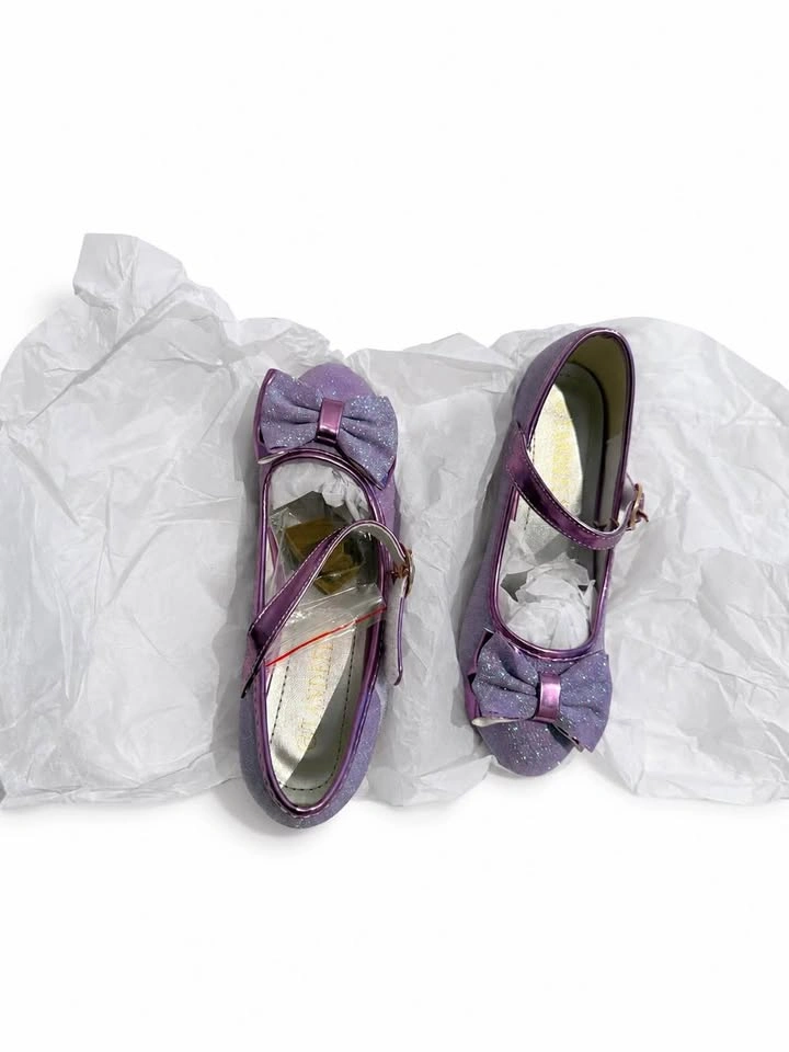 Girls Pink/Purple Glitter Mary Jane Dress Shoes - photo 3
