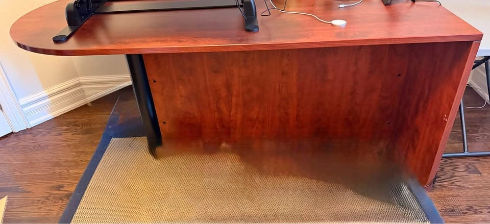 Large Cherry Wood Office Desk