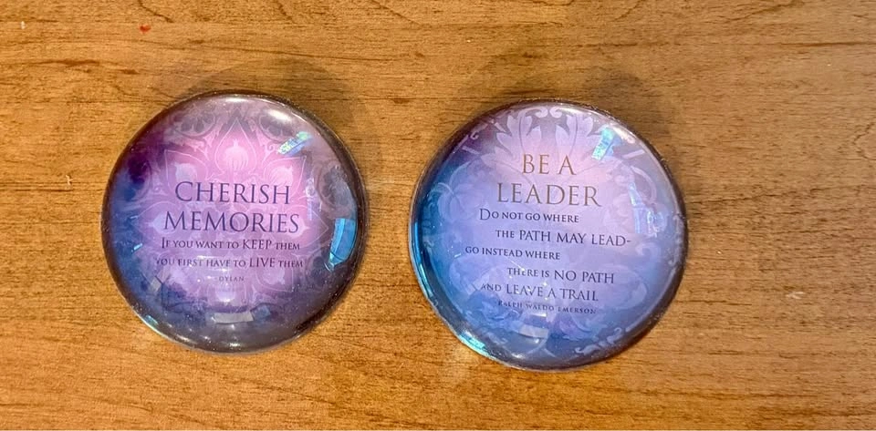Inspirational Quote Glass Magnets - Set of 2