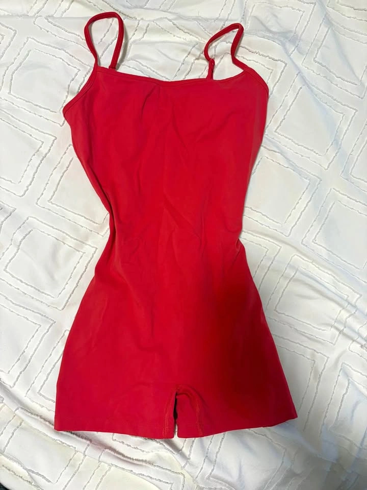 Garage Red Athletic Bodysuit Romper