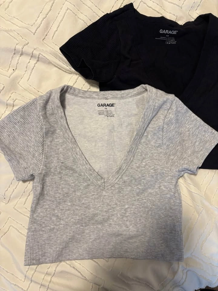 Garage V-Neck Crop Tops - photo 2