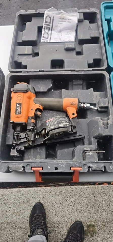 RIDGID 15° 1-3/4” Coil Roofing Nailer (R175RNF)