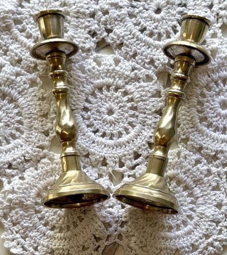 Candle Stick Holders - Solid Brass - Set of 2 - Swirl Design - photo 4