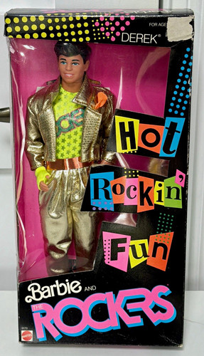 Mattel Barbie and the Rockers Derek Doll Hot Rockin' Fun 1986-NR