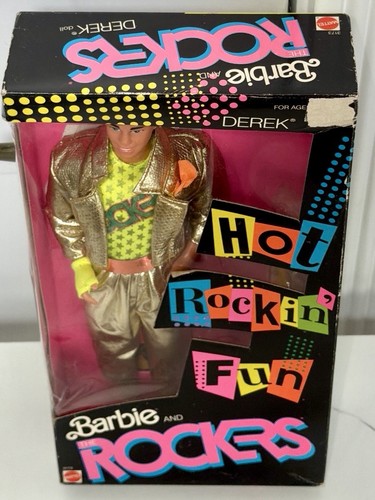 Mattel Barbie and the Rockers Derek Doll Hot Rockin' Fun 1986-NR - photo 2