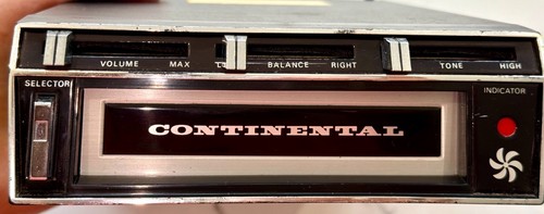 Continental Under-Dash 8-Track Tape Player - Vintage 1970s