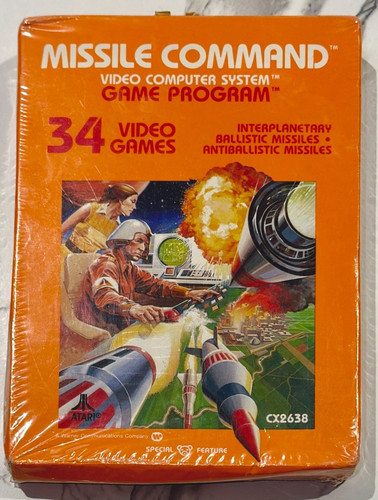 Vintage Atari 2600 Missile Command (CX2638) Factory Sealed