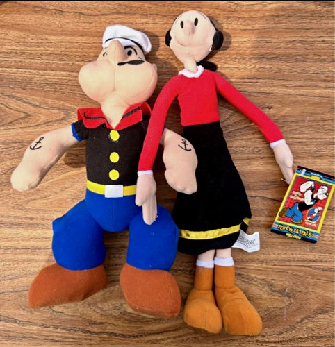 Popeye the Sailor Man & 13” Olive Oil Bendable Plush Toy 15”