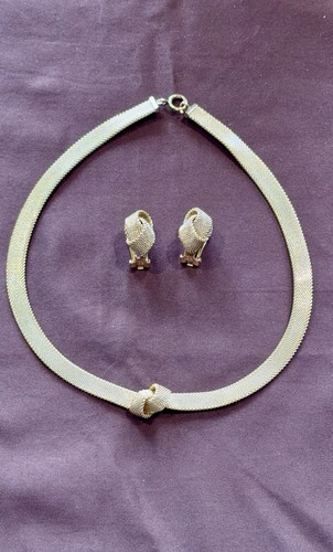 Henkel & Grosse Mesh Knot Necklace & Earrings Set - 1965