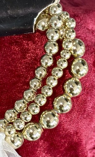 Glass Pearl Stacking Beaded Bracelet - 3 Piece Set - photo 4