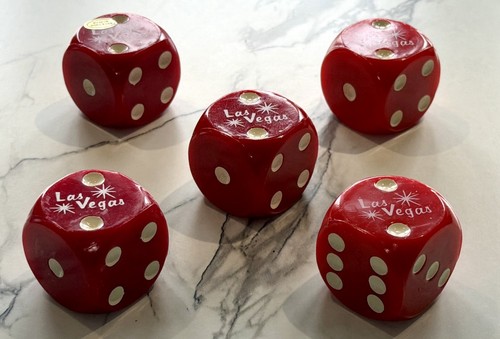 Vintage Las Vegas Casino Red Dice - Set of 5 - photo 3