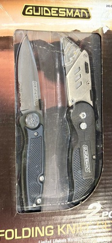 Guidesman 2-Piece Folding & Utility Knife Set - Brand New - photo 3