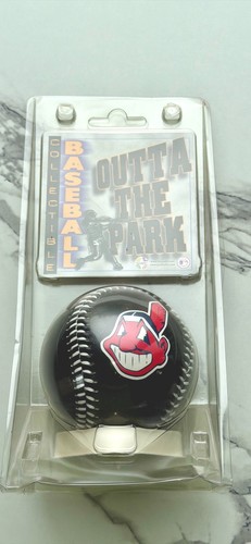 Cleveland Indians Black Baseball Outta The Park Embossed
