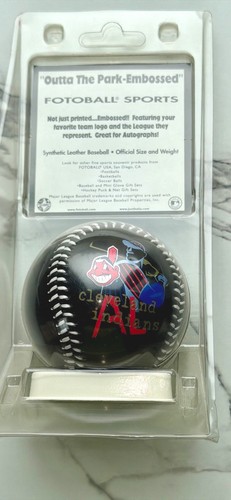Cleveland Indians Black Baseball Outta The Park Embossed - photo 2