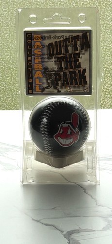 Cleveland Indians Black Baseball Outta The Park Embossed - photo 3
