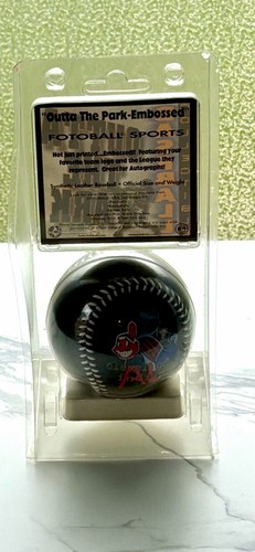 Cleveland Indians Black Baseball Outta The Park Embossed - photo 5