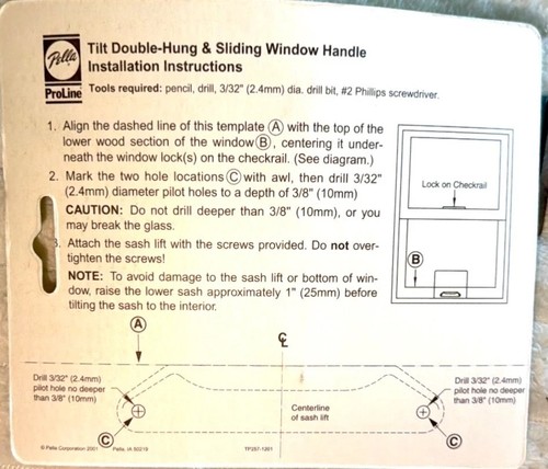 Pella ProLine White Tilt Double-Hung Window Sash Lift Handle - photo 2