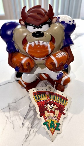 Looney Tunes Tasmanian Devil "Taz" Football Coin Bank 1994