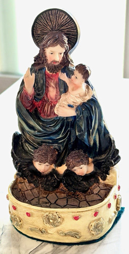 St. Joseph & Child Jesus Holy Water Resin Wall/Table Altar