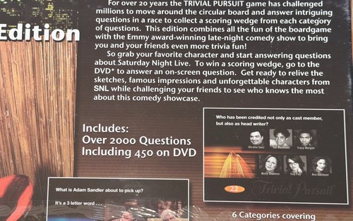 Trivial Pursuit DVD SNL Edition 2004 New Sealed - photo 4