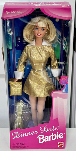 Mattel Barbie Dinner Date Special Edition Gold Dress Doll 1997