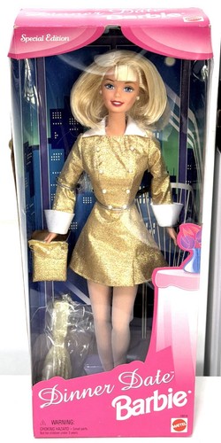 Mattel Barbie Dinner Date Special Edition Gold Dress Doll 1997 - photo 3