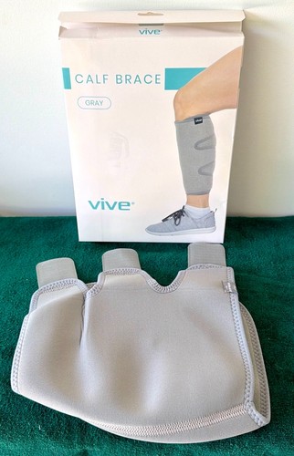 Calf Brace by Vive Gray Neoprene Adjustable Compression Support - photo 3