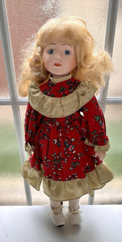 Holiday Porcelain 15” Doll–1990s Collector's Choice Style