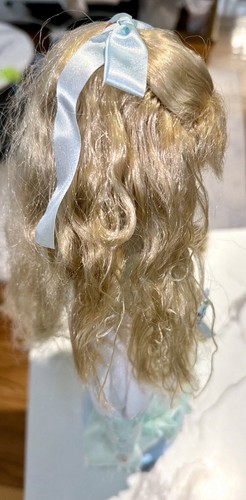 Porcelain Doll Collector-16” Blonde & Dark Blue Eyes-Metal Stand - photo 4