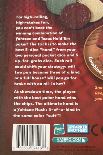 Yahtzee Texas Hold’em Complete Adult Classic Dice Game - photo 4