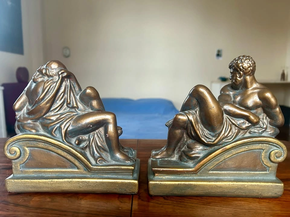 Vintage Michelangelo "Day & Night" Bookends - photo 2