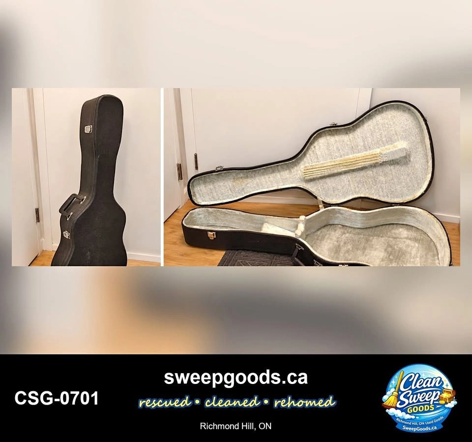 Black Hardshell Acoustic Guitar Case – Approx. 42.5"