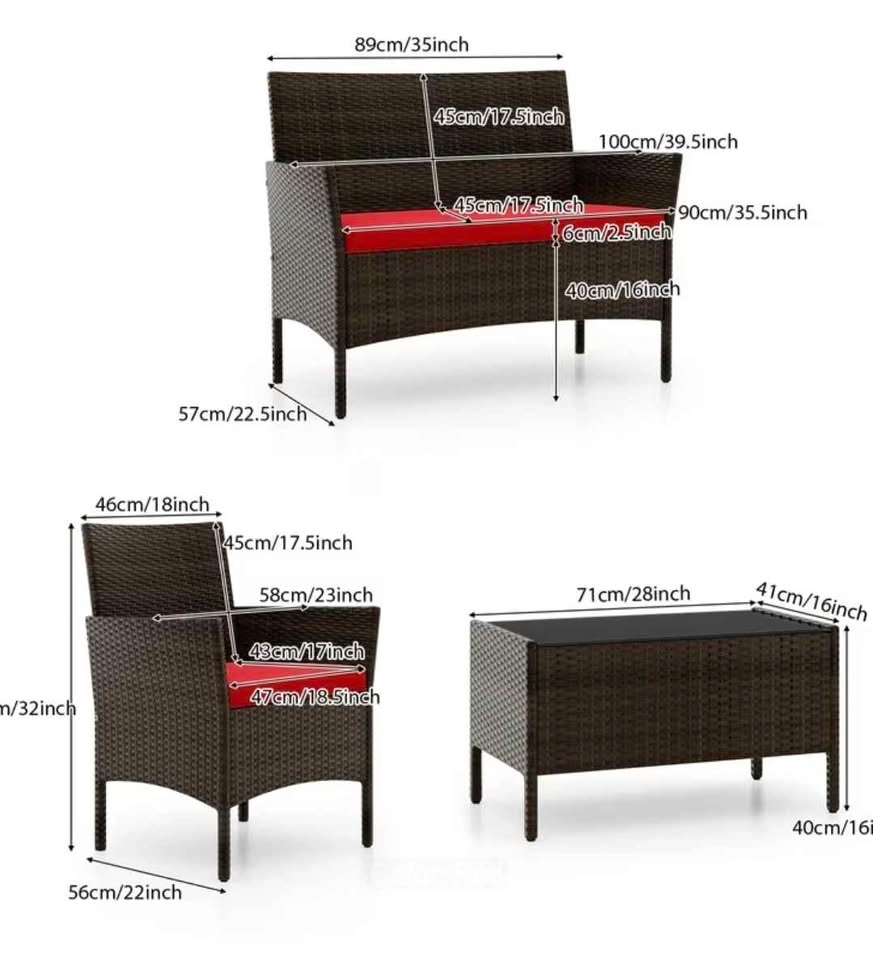 Brand new 4pc patio conversation set. In a box. - photo 2