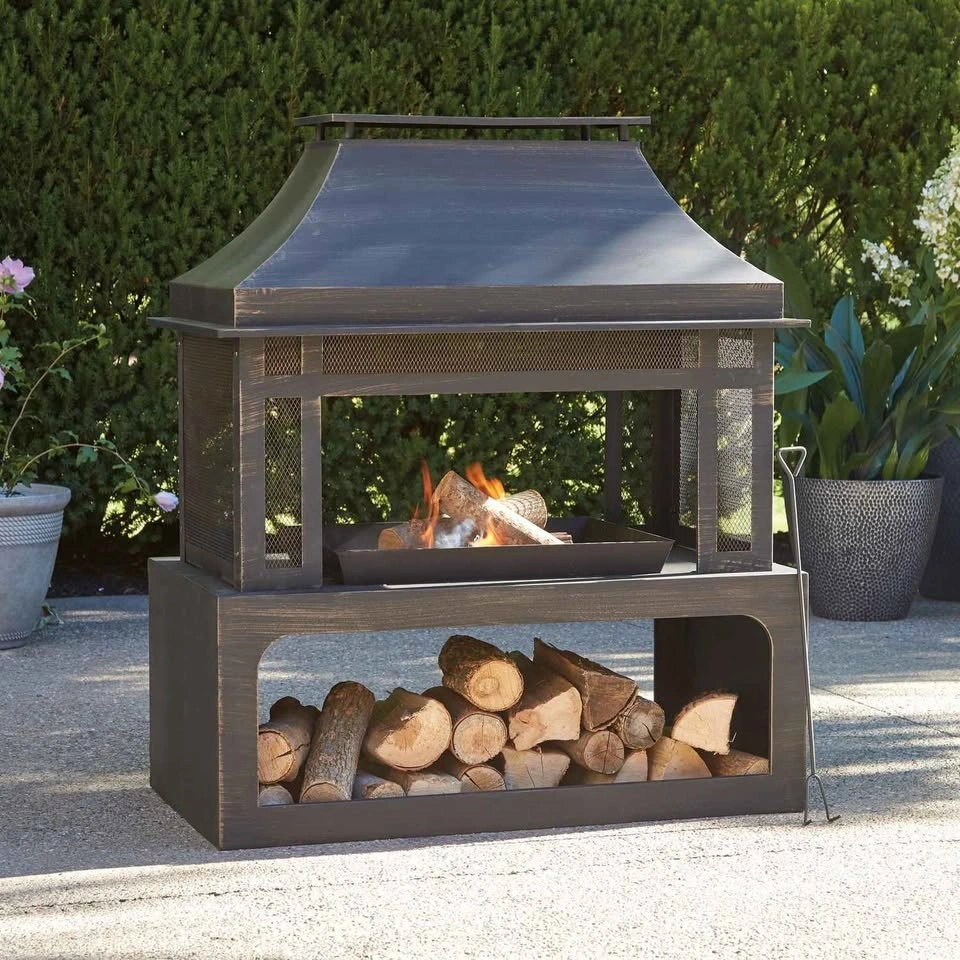 Brand New 4pc patio conversation set with wood burning fire plac - photo 4