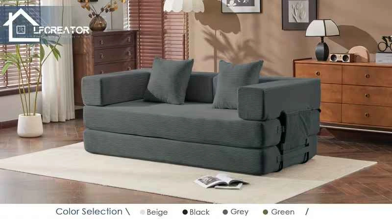 Brand New Boneless Sofa Bed Queen, 79" Convertible Sofa - photo 2