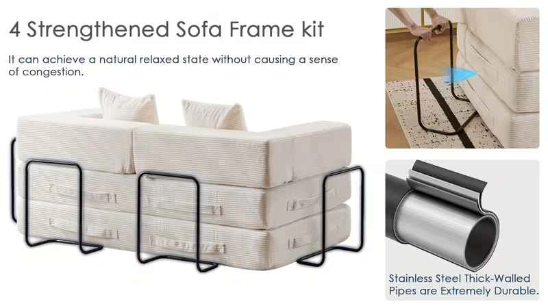 Brand New Boneless Sofa Bed Queen, 79" Convertible Sofa - photo 4