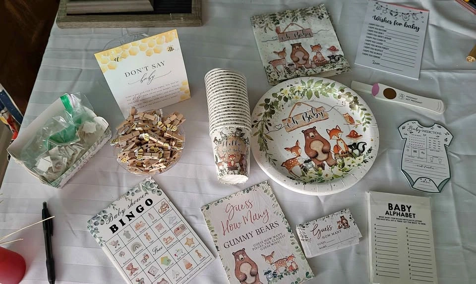 Woodland Theme Baby Shower Items