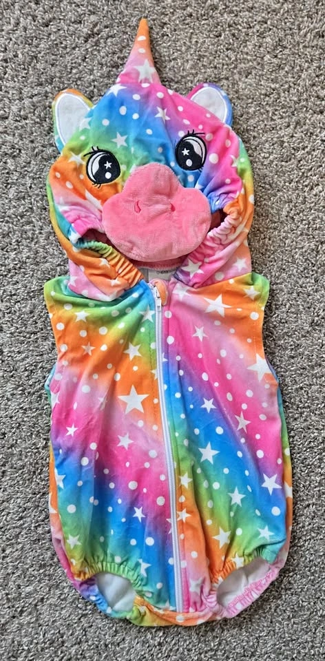 Unicorn Costume Romper 0-6 Months