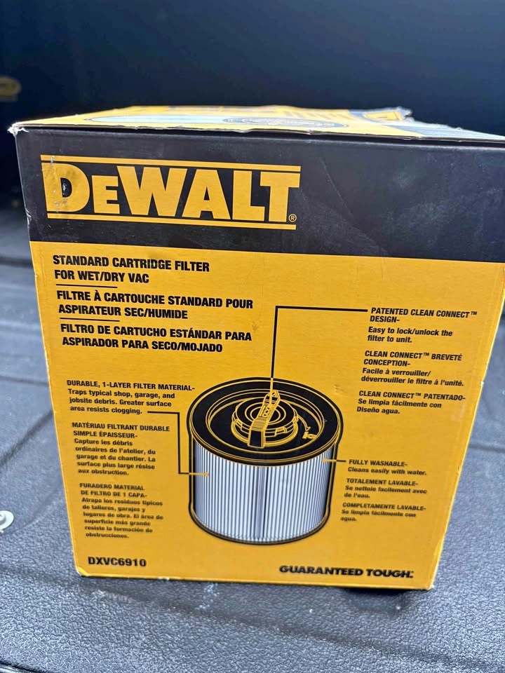 DEWALT DXVC6910 Standard Cartridge Filter for Wet/Dry Vac