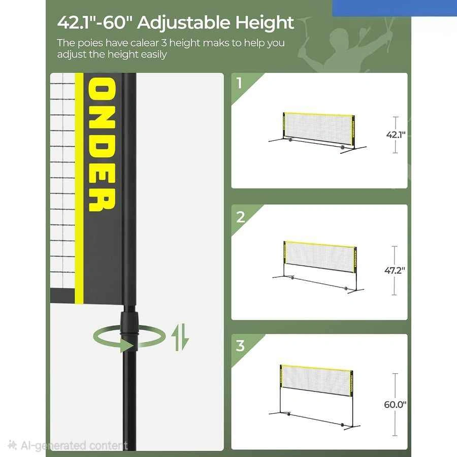 PEAKUONDER Badminton Net with LED Light - photo 4