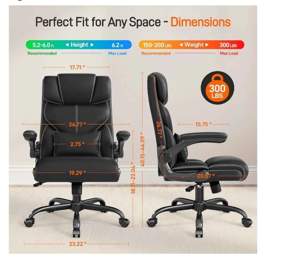 Executive Office Chair with Flip-up Armrests - photo 2