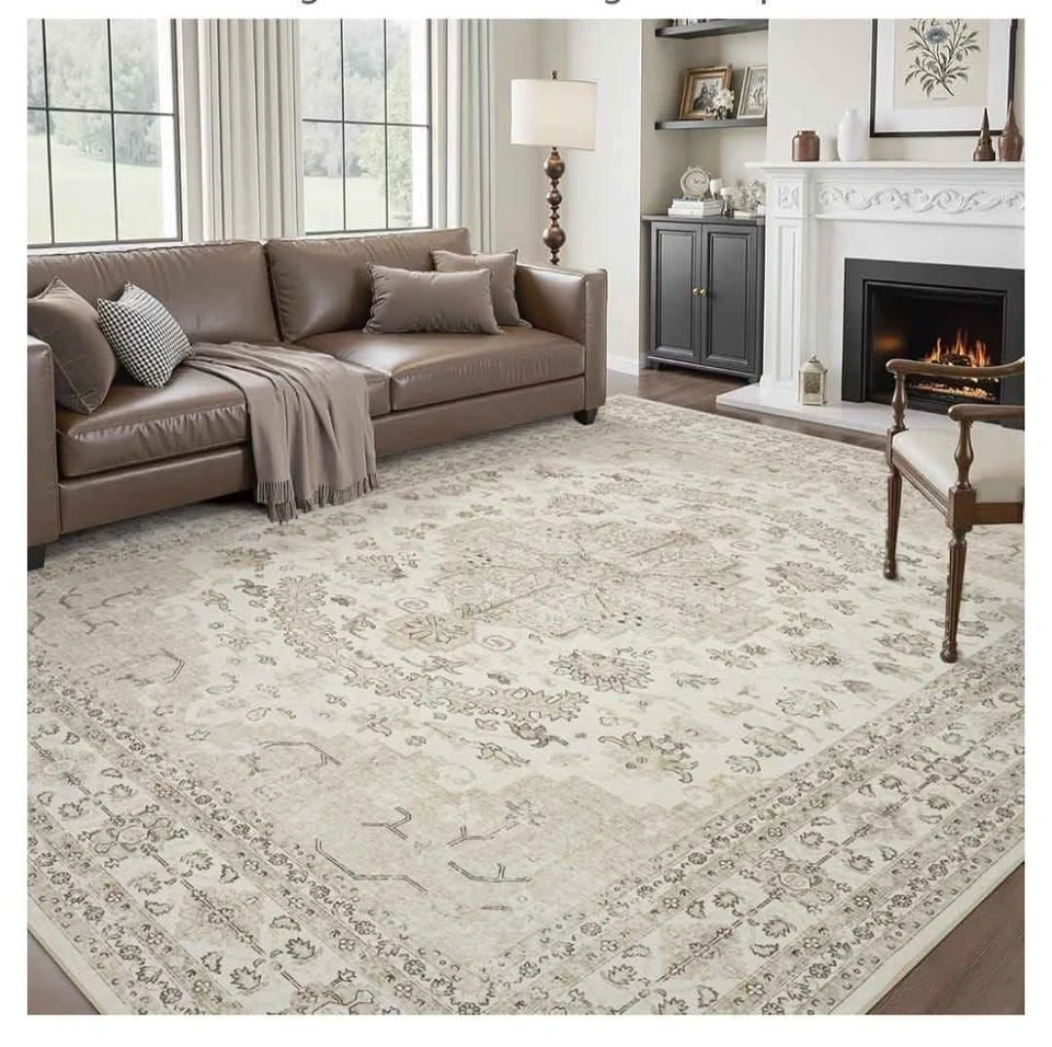 Brand new Beige Area Rug 8x10 Large Machine Washable - photo 2