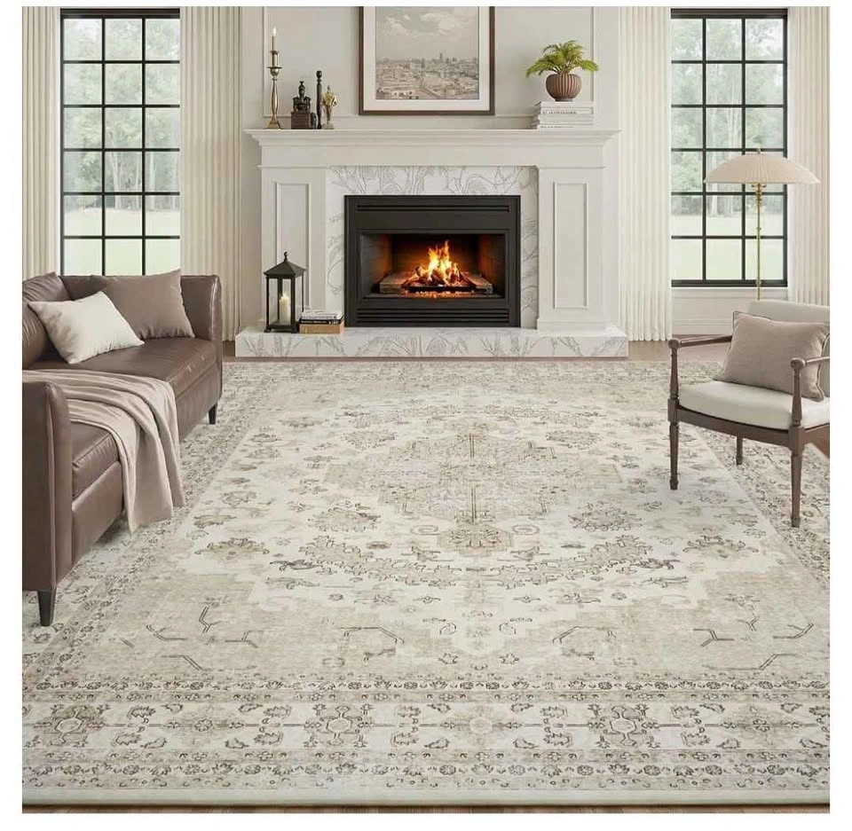 Brand new Beige Area Rug 8x10 Large Machine Washable - photo 3