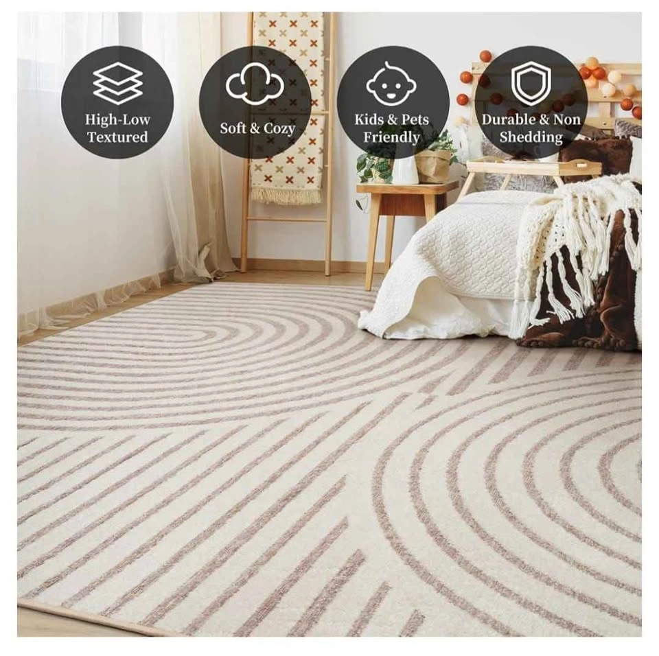 Brand new 8x10 Area Rug - Non Slip Soft Geometric Carpet - photo 2